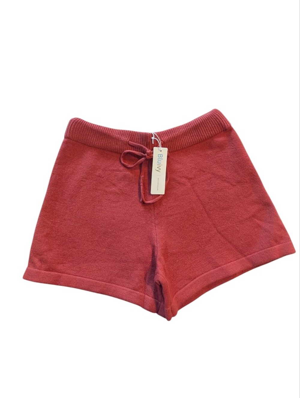 BLUIVY Knit Drawstring Shorts In Spice Large - Picture 1 of 8